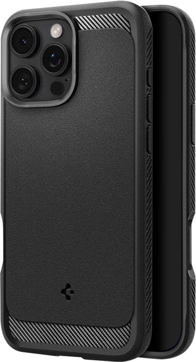 Spigen Hoesje geschikt voor iPhone 16 Pro - Rugged Armor MagFit - Zwart