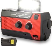 Bol.com Noodradio op Batterijen - Noodpakket - Draagbare Opwindbare Survival Radio - Powerbank en Zonne-energie - Bouwradio - Za... aanbieding