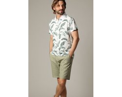 DEELUXE Herenpoloshirt van katoen met bladprint M