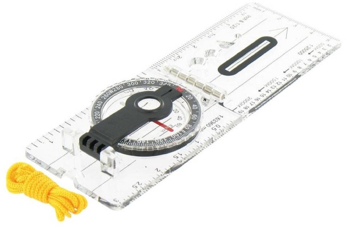 Highlander kompas Scout Sighting Compass kaartkompas - transparant