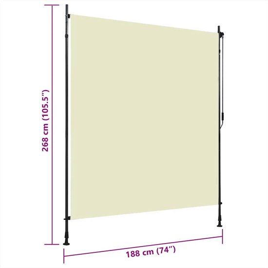 vidaXL 200x270 cm Crème VDXL_145942