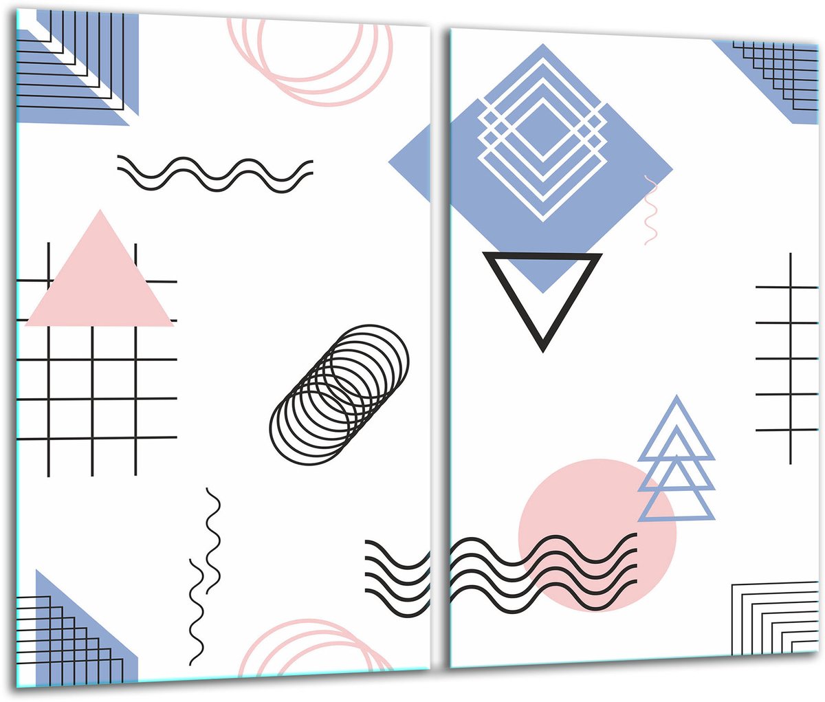 TMK ArtDeko Serie - Glazen Snijplank - 30x52cm - Inductiekookplaat Bescherming - Antislip