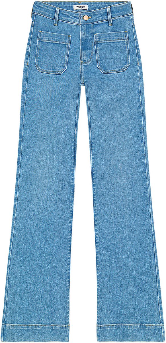 WRANGLER FLARE VELVET SKY FLARE DAMES Blauw