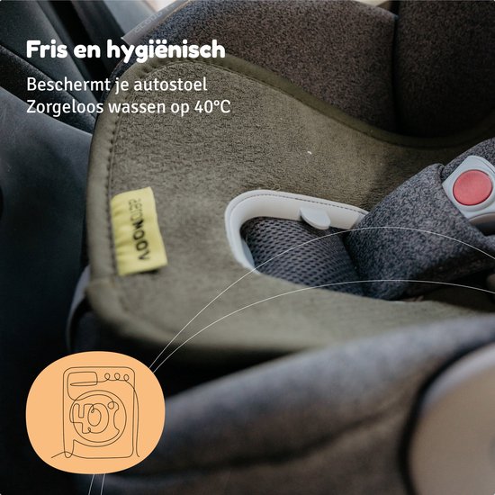 AeroMoov Air Layer - Inlegkussen Autostoel - Ademend & Warmteregulerend - Groep 0+ - Green Moss van AeroMoov — afbeelding 5