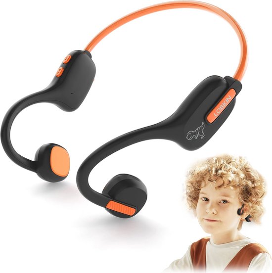 Foto: Draadloze bone conduction hoofdtelefoon voor kinderen open ear design met microfoon