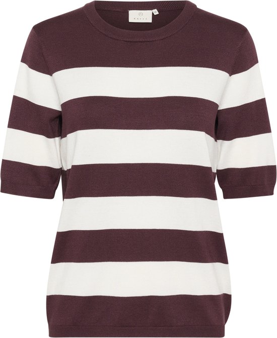 Foto: Kaffe kalizza striped knit dames trui maat xxl