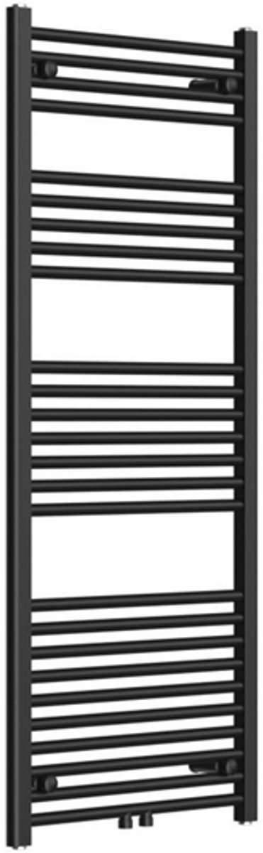 FugaFlow Eccelente Acces badkamer radiator 60x140cm recht middenaansluiting 661watt mat zwart
