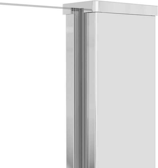 Fortifura Galeria Porte de douche - 90x200cm - charnières - poignée de porte - plate - verre de sécurité satiné - Chrome