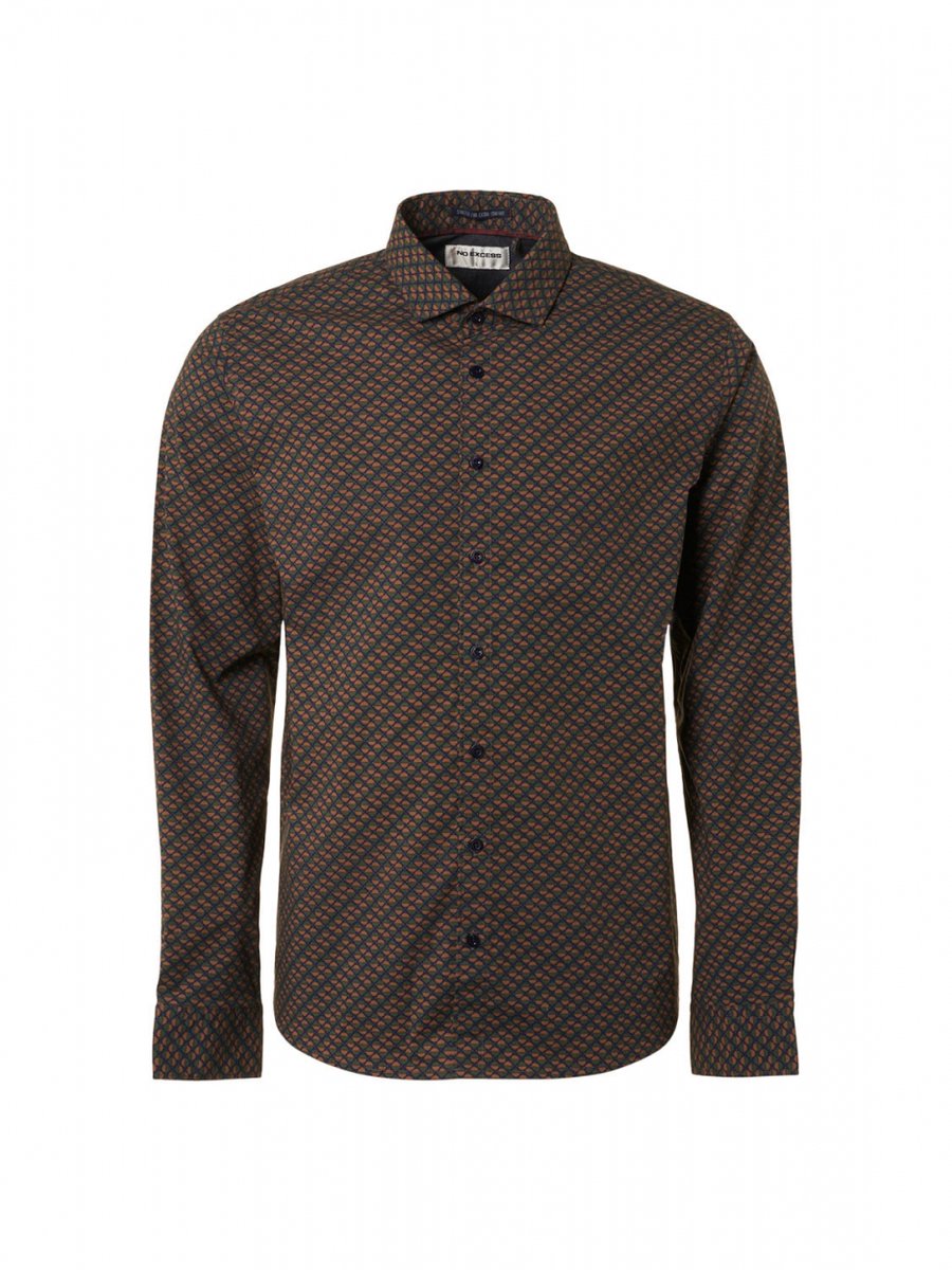 Shirt Stretch Allover Bedrukt