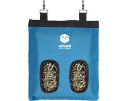 Hooi Feeder Bag voor Cavia, Konijn, Hamster, Chinchilla - Opknoping Voedsel Opslag 600D Oxford Doek Stof (Blauw)