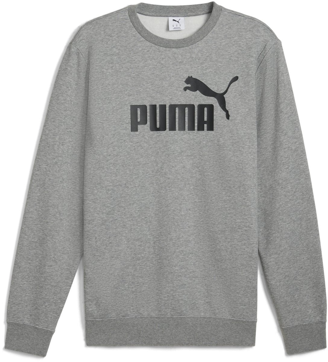 PUMA ESS No. 1 Logo Crew FL Heren Trui Medium Heather Grijs