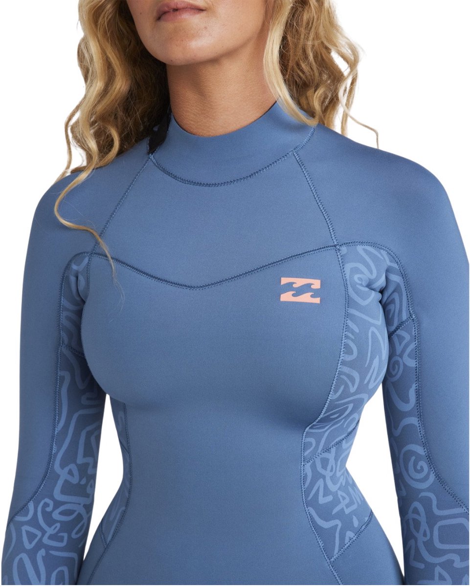 2025 Billabong Dames Synergy Natural 3/2mm Rug Ritssluiting Wetsuit 24