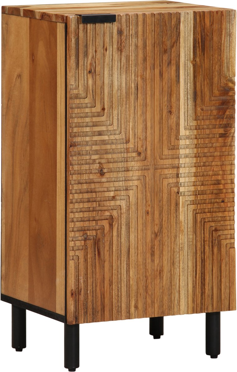vidaXL Dressoir - met - plank - Bruin - 40 - x - 33,5 - x - 75 - cm - Massief - Mango - Hout