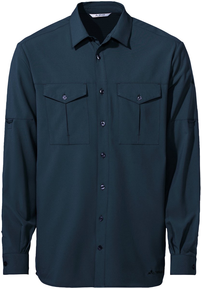 VAUDE Men’s Rosemoor LS Shirt II Heren Outdoorblouse Dark Sea Uni