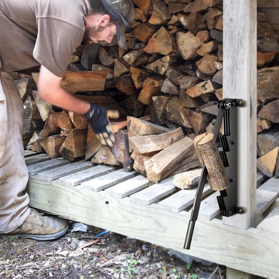 Aufun Houtkloofmachine Handmatige Gietijzeren Wandbevestiging Brandhoutkloofmachine Voor Hout Wandbevestiging Brandhoutkloofmachine Handmatige Houtkloofmachine Hakmes Met Lange Handgreep Brandhoutkloofmachine van Aufun — afbeelding 4
