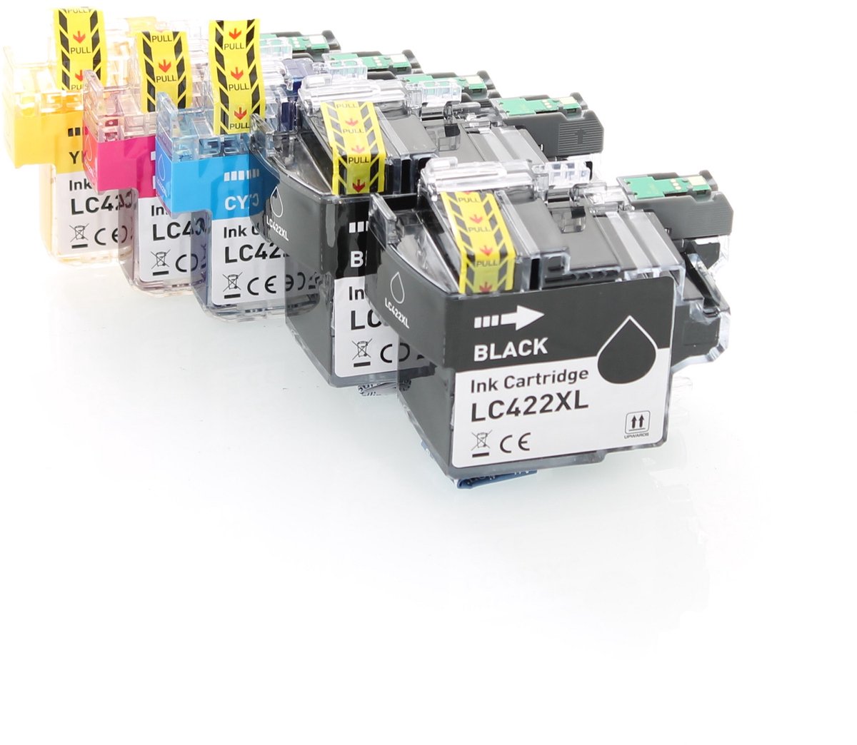 ABC huismerk set 5x inkt cartridge geschikt voor Brother LC422XL geschikt voor MFC-J5340DW MFC-J5345DW MFC-J5740DW MFC-J6540DW MFC-J6940DW