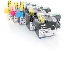 ABC huismerk set 5x inkt cartridge geschikt voor Brother LC422XL geschikt voor MFC-J5340DW MFC-J5345DW MFC-J5740DW MFC-J6540DW MFC-J6940DW