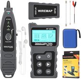Tolesum Netwerktester met PoE, RJ45 netwerkkabel, tester met lcd-display, voor dwars- en onderbrekingstoestanden van Cat5/Cat6 netwerkkabels, spanning- en stroomtest