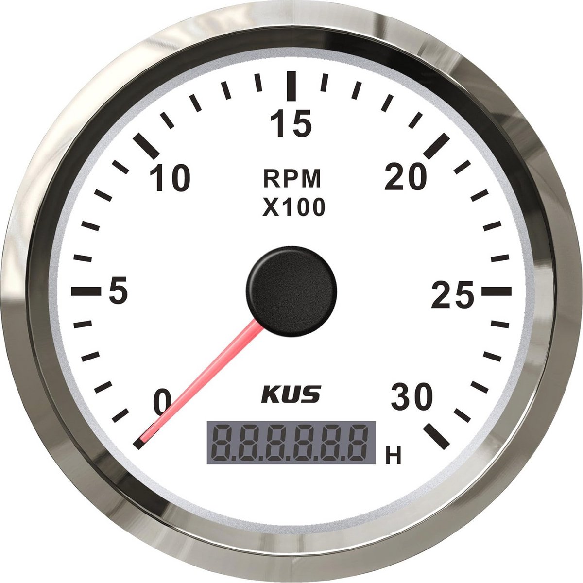 Waterdichte tachometer met achtergrondverlichting, 3000 omw/min, 85 mm voor 12V/24V voertuigen