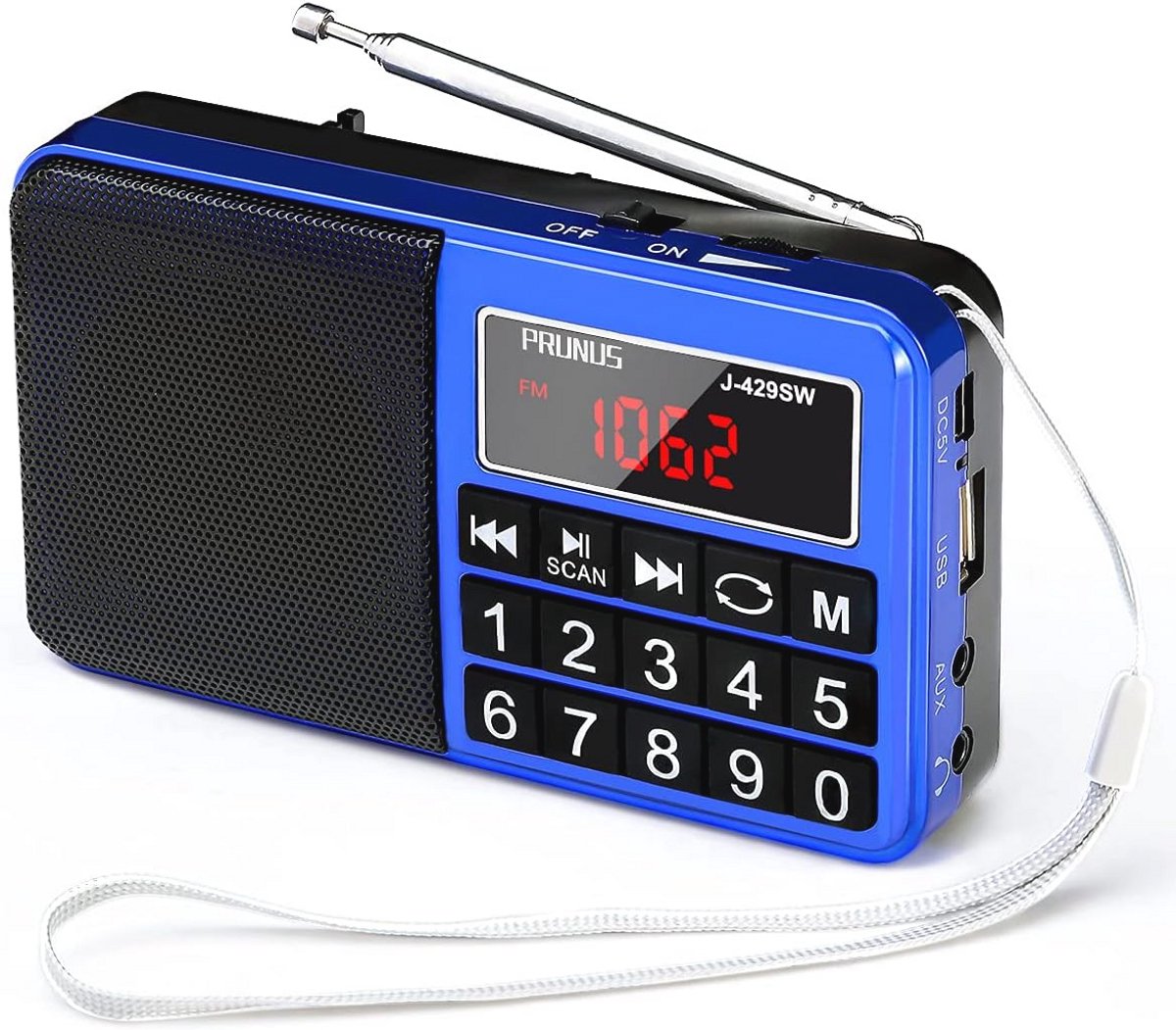 Draagbare Radio met Oplaadfunctie - AM/FM/SW Radio met MP3 Ondersteuning en AUX-ingang