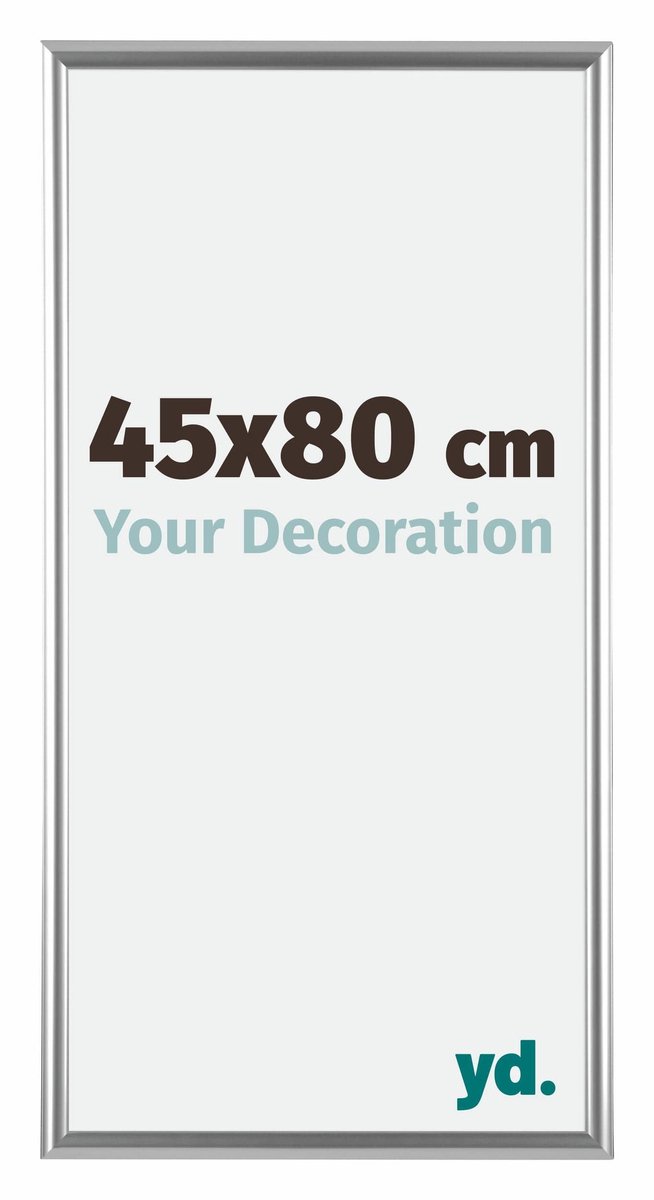 yd. Your Decoration - Fotolijst 45x80 cm - Kunststof - Zilver - Bordeaux