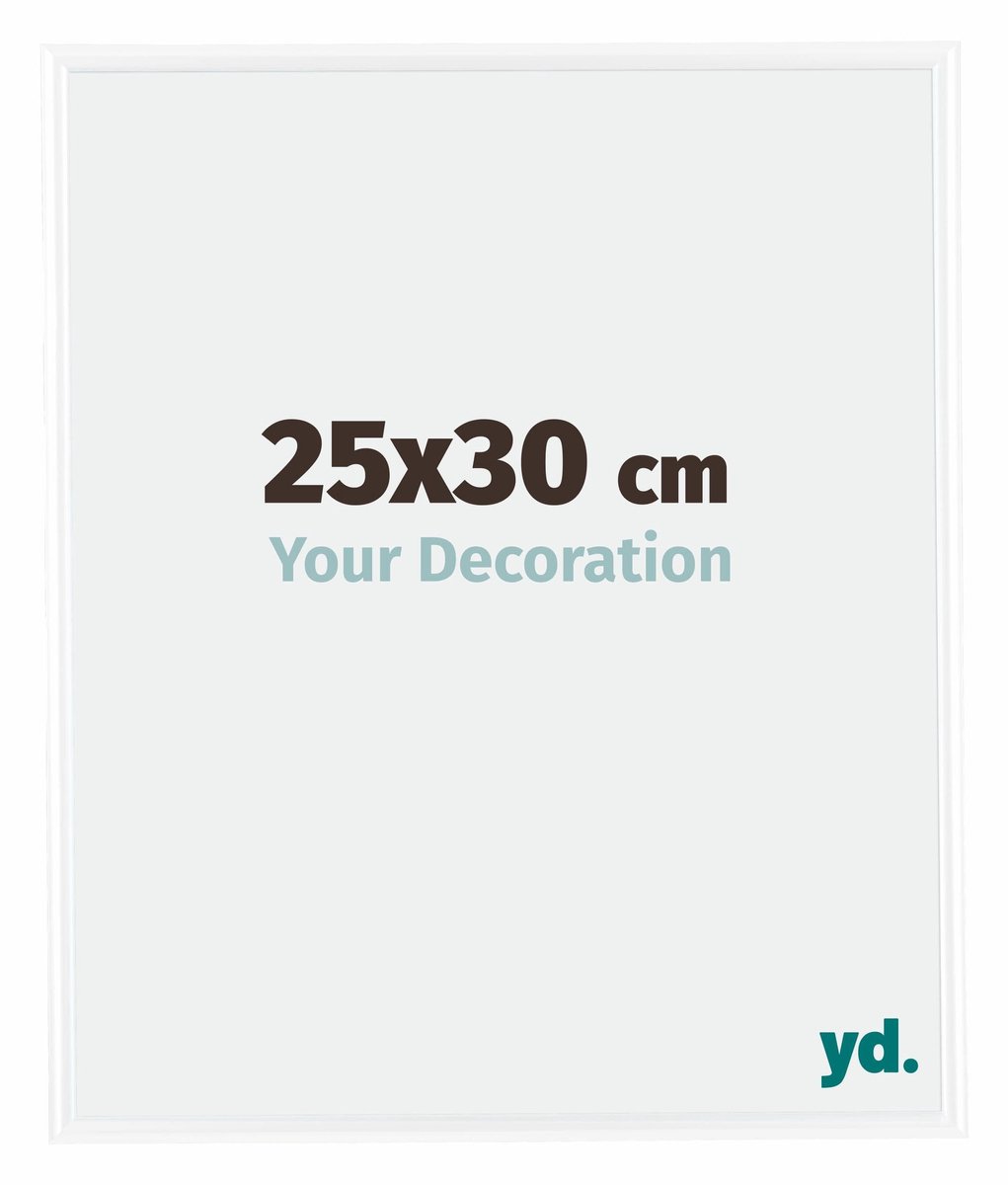 yd. Your Decoration - Fotolijst 25x30 cm - Kunststof - Wit Hoogglans - Bordeaux