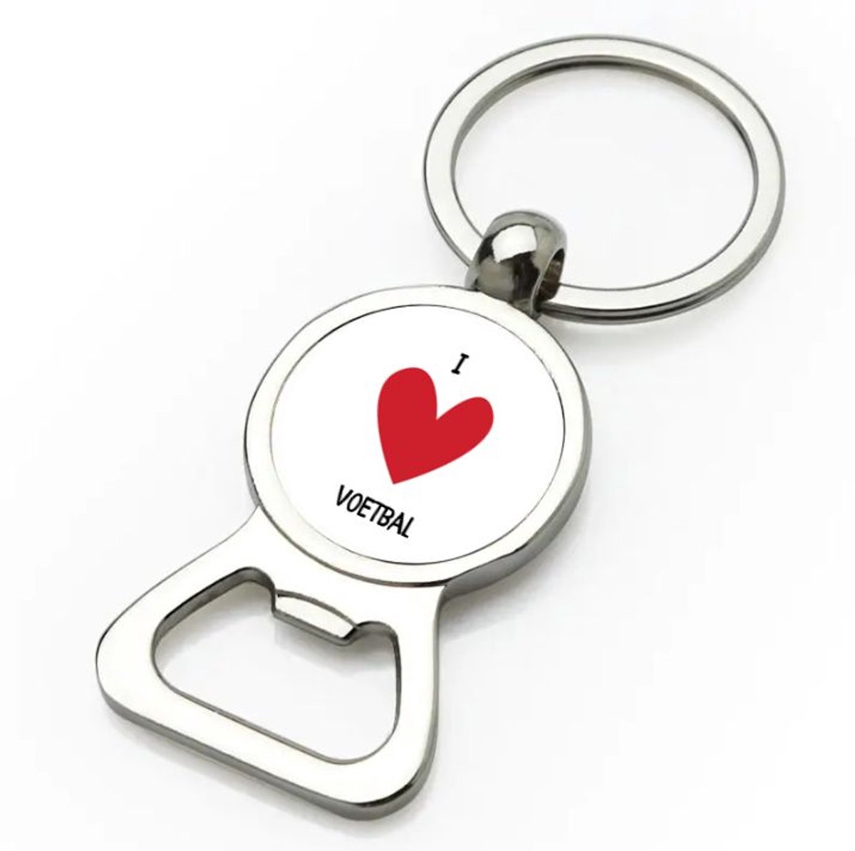 Akyol - ik hou van voetbal flesopener - Voetbal - voetballers - sport - cadeau voor een voetballer - voetbalster - 9 bij 3 cm
