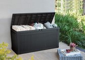 Bol.com Keter Comfy Box Grijs Opbergbox Tuin - Kussenbox waterdicht - Grijs - Zitbox Kussenbox voor buiten - Voor tuinmeubelen -... aanbieding