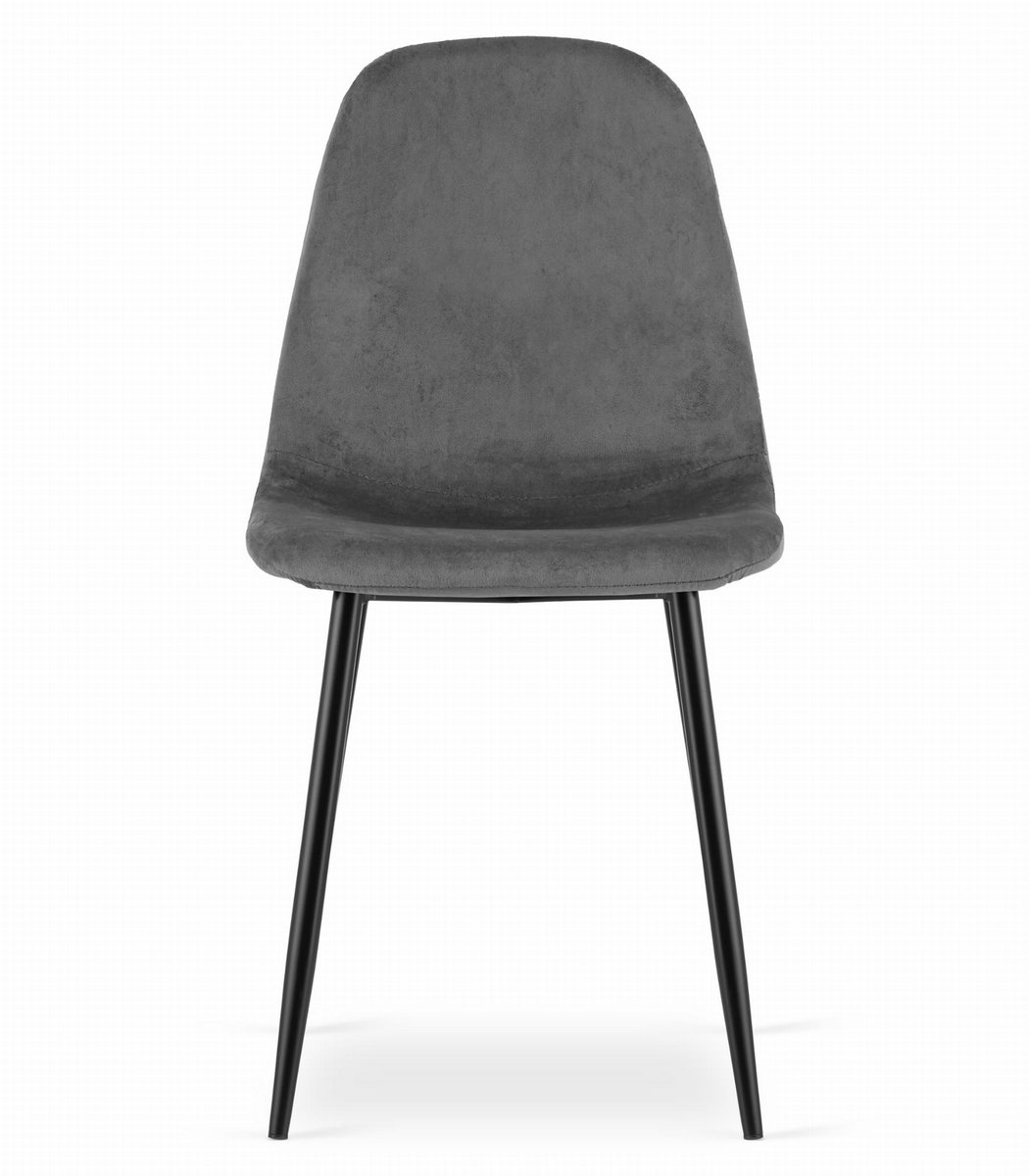 COMO Velvet Design Stoelen – Set van 3 – Donkergrijs Fluweel – Zwarte Metalen Poten – Tijdloos & Ergonomisch – Max. 120 kg
