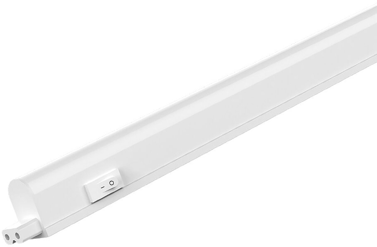 LED T5 Armatuur 90cm - Braytron - 11W 1220lm - Koppelbaar - 840 Natuurlijk Wit 4000K - Compleet met Aansluitsnoer & aan-/uitknop
