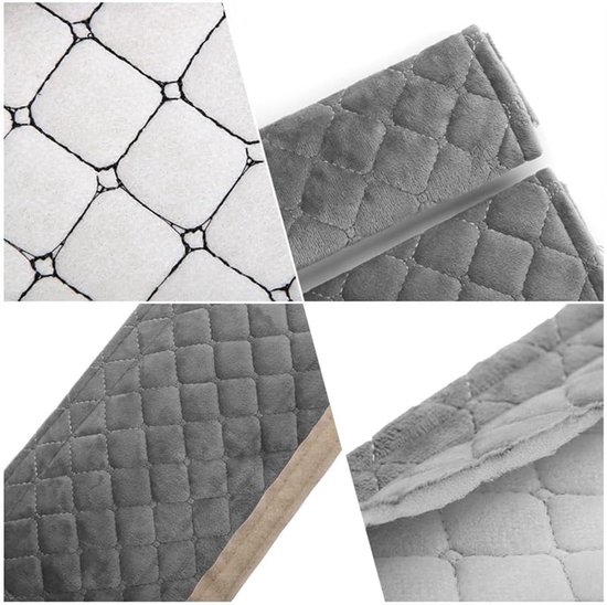 Gordelhoezen - 4 Stuks - Gordelkussen - Gordelbeschermer - Gordel Hoes - Schouderhoezen - Auto Gordelhoes - Schouderhoes - Auto Gordel Beschermer - Universele - Zwart+Grijs - 27cm van Merkloos — afbeelding 3