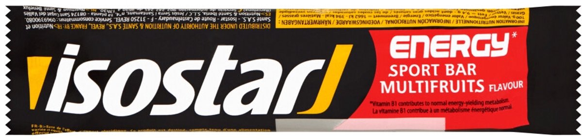 Isostar - High Energy Sportreep Multifruits - 3 x 40 gr - Voordeelverpakking