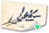 Illustratie van lavendel en tekst - Lavendel muurdecoratie - Wanddecoratie bloem - Aquarel - Design posters - Wanddecoratie - poster 150x100 cm