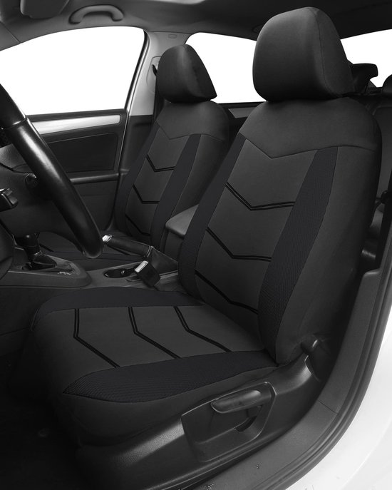 Autostoelhoezen voor Volkswagen Tiguan 2 2006-2022 in pasvorm- 13-delige Set | Kunstleer | Voor- en Achterstoelen - AIM
