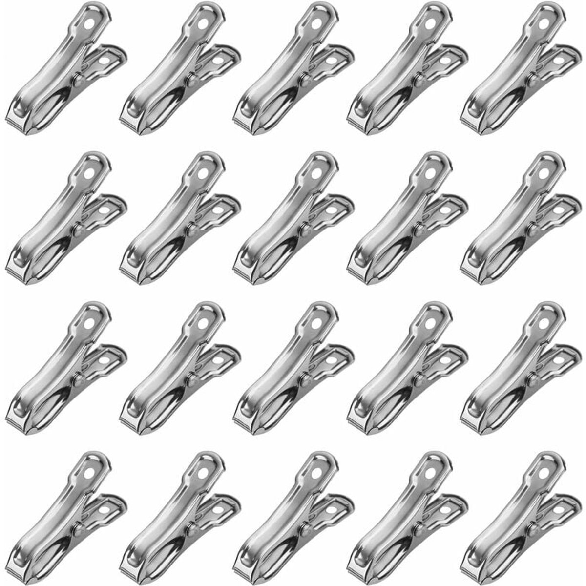 20 stuks - RVS klem - Handdoekklem - wasknijper - strandhanddoek Klem - klemmen met 2 cm o