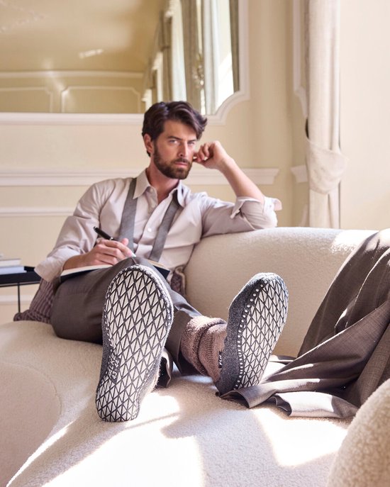 Chaussettes maison FALKE Cosyshoe pour homme - Bleu foncé - Taille 43-44