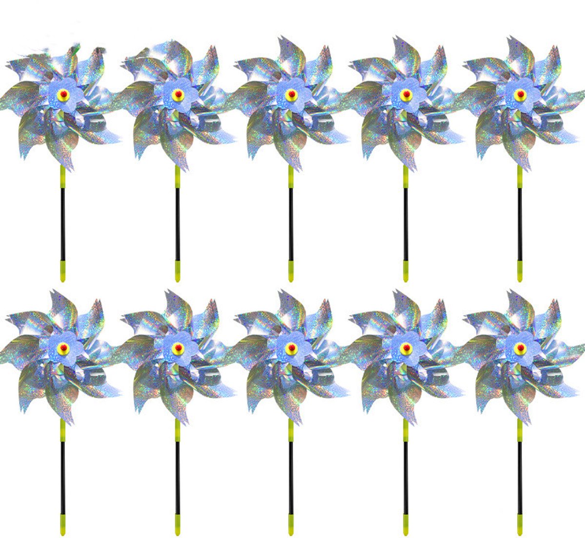 Reflecterende vogelverschrikker / windspinner - zilver