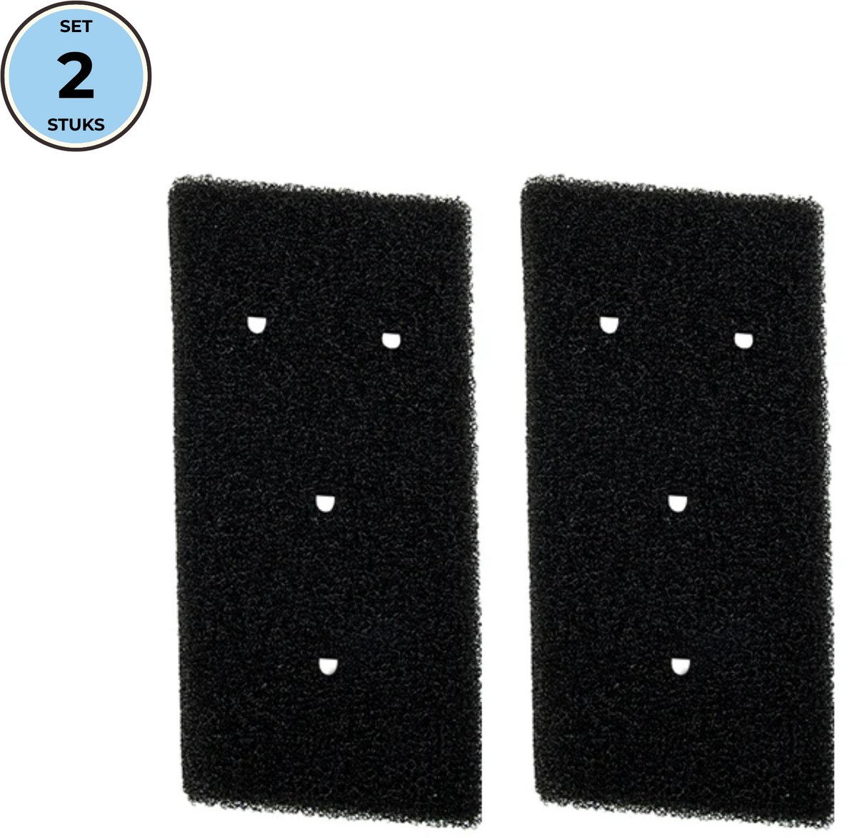 Bramokava 2x Filter geschikt voor Droger Whirlpool Bauknecht Ignis ( met 4 gaatjes) - 481010345281 - 8015250474909 - 481010716911 - 220 x 110 mm - Spons Foam Schuimfilter