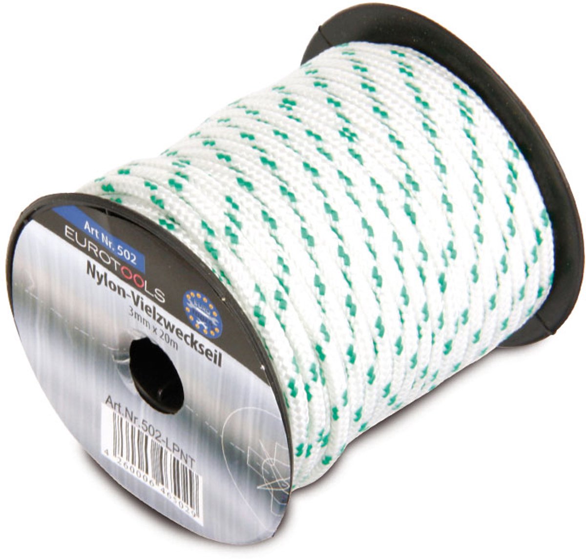 EUROTOOLS Multifunctioneel touw, 3 mm, spoel van 20 m