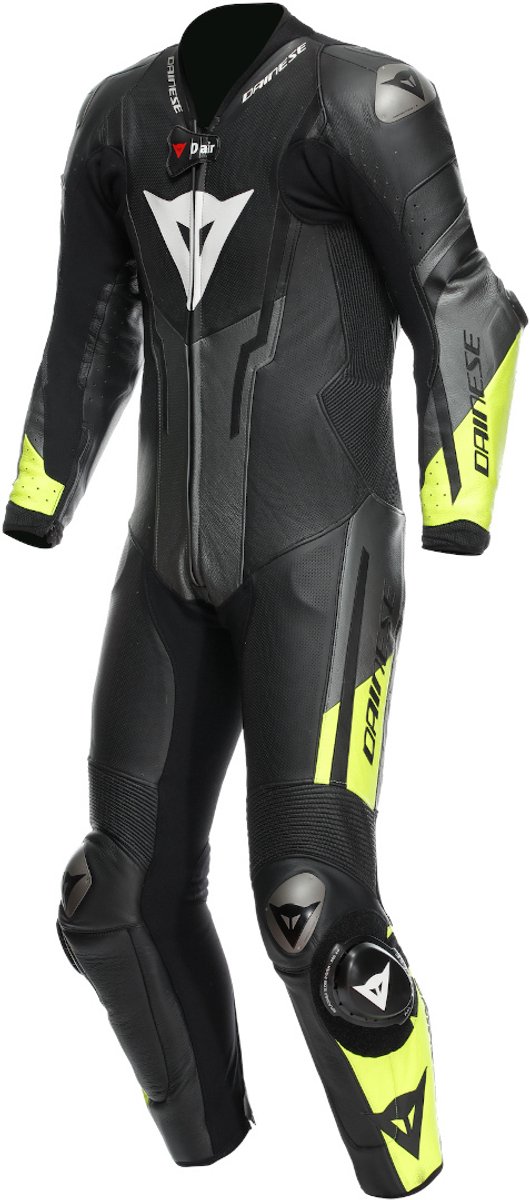 Dainese Misano 3 D-Air Airbag Perforated Zwart Antraciet Fluo Geel 1-Delig Motorpak - Racepak