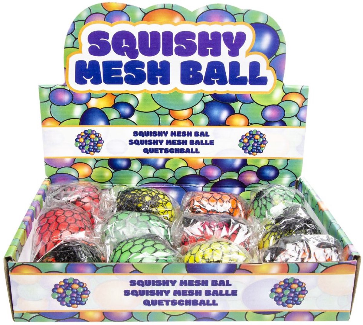 Duckiez Squishy Mesh Bal - 12 stuks
