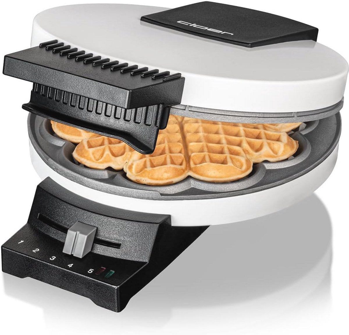 Wafelijzer voor Hartwafels - 930 W, 16 cm Wafelkaliber, Eenvoudige Reiniging