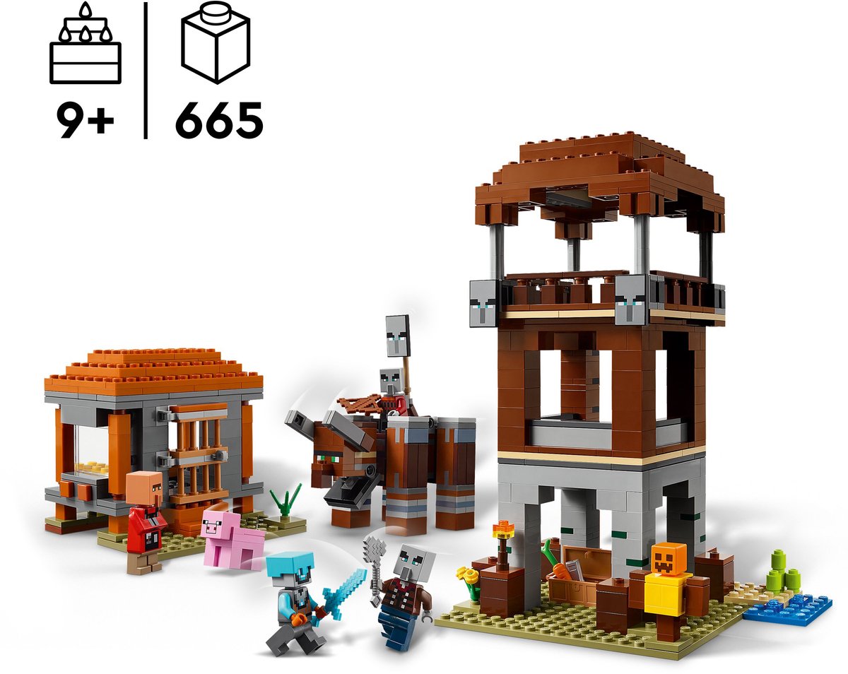 LEGO Minecraft De Plunderaar Buitenpost en Verwoester Bouwpakket - 21278 – foto 4