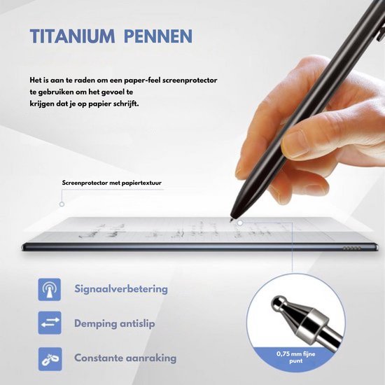 EMR Pen - Voor reMarkable 2 & Tablets - Met Eraser & Tilt - Stylus van Merkloos — afbeelding 5