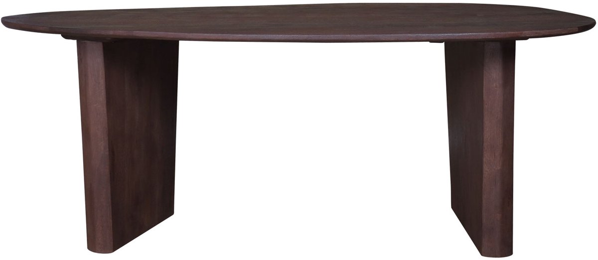 Home67 Eettafel Rudo 200 x 110 cm - Espresso Mangohout - Organisch - Japandi - 4 tot 6 personen - keukentafel Bruin