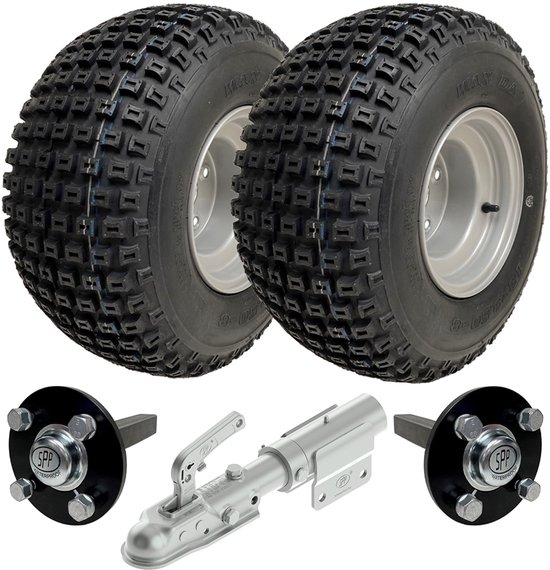 Wanda P322 18x9.50-8 ATV Tyres - Set Of 2, 4-Ply Tubeless Knobby Off-Road Tires For Quads