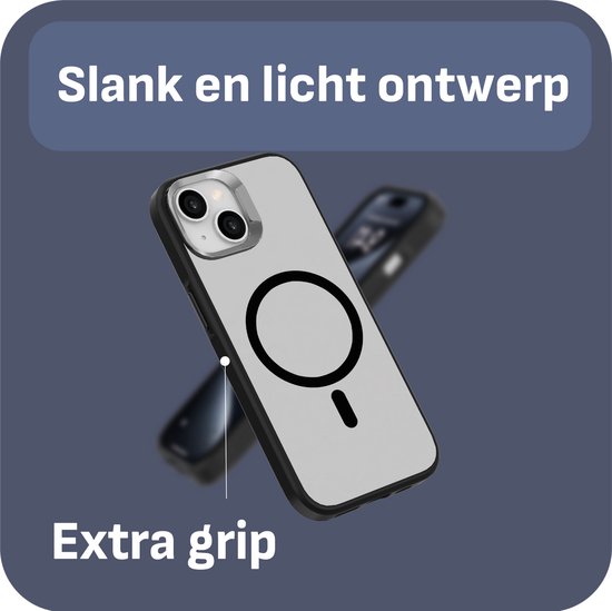 Étui Cazy pour iPhone 15 - Qualité militaire - compatible Magsafe - Zwart