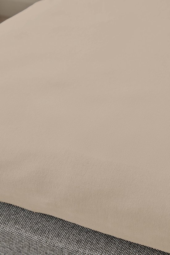 Dreamers Den - Jersey Elasthanne - Katoen Bio - Hoeslaken - Pour Matras ou Dessus de Matelas - Naturel - 90x200/210 cm - Hauteur d'angle 35 cm