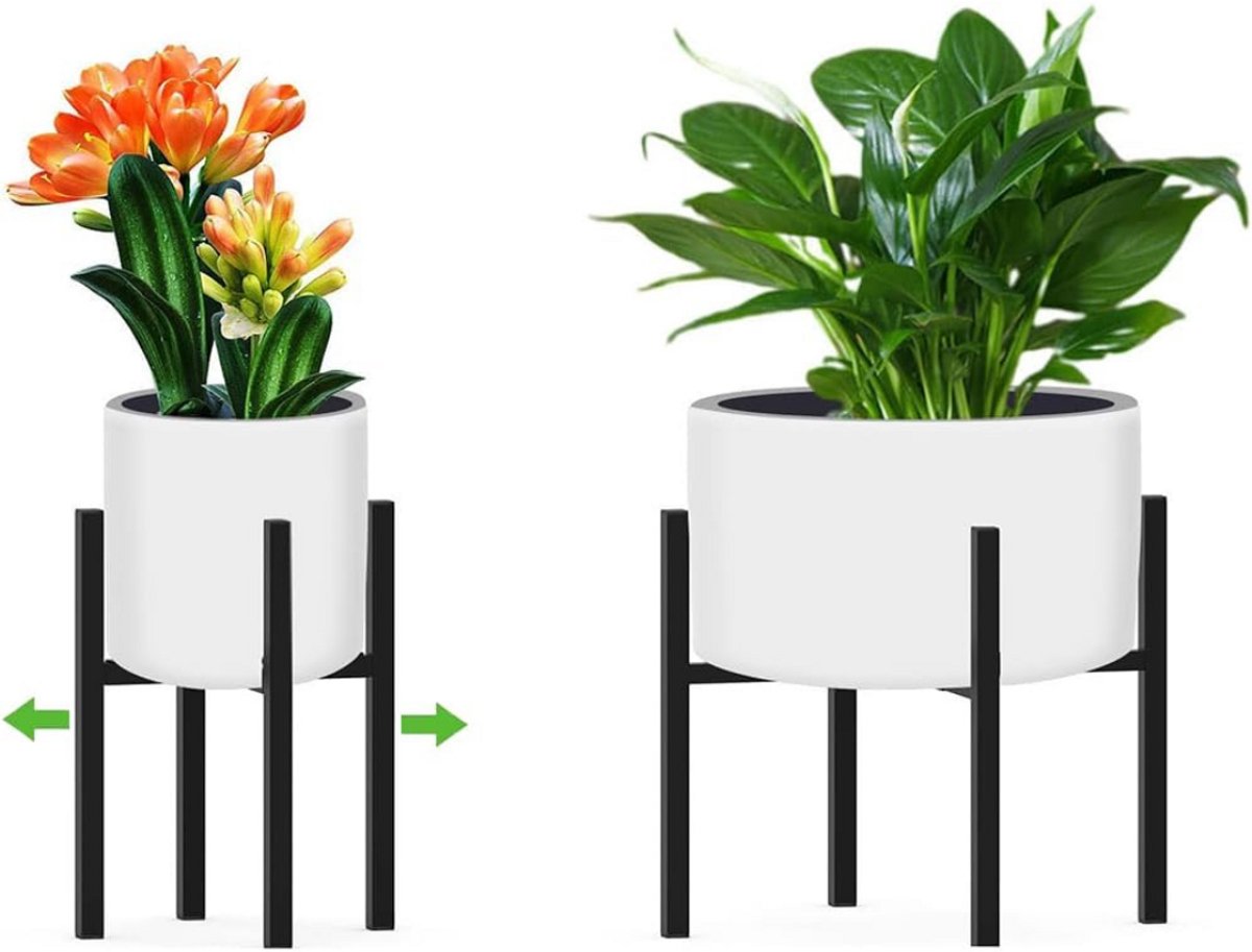 Plantentafel - Plantenstandaard voor Binnen - Plantenzuil - Zwart