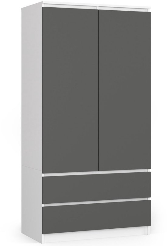 Akord-kast Met Bovenelement 2 Deuren 2 Lades-wit/wit Glans